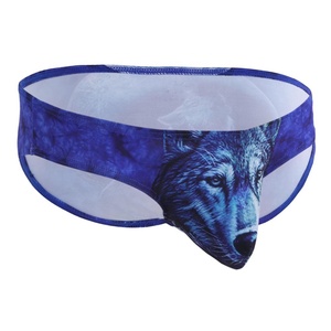 Ropa Interior Masculina, Calzoncillos Bikini con Estampado de Lobo/Leopardo y Bolsa para Aumentar el Volumen - Product Image 2