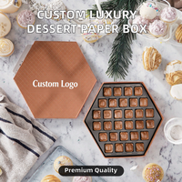 Emballage cadeau en papier cartonné rigide de luxe, de qualité alimentaire, recyclable, avec logo personnalisé en gros, pour bonbons, desserts, gâteaux, éponges