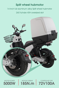 Motocicleta Eléctrica con Batería de Litio, Scooter de 72V52AH, Entrega de Comida, Caja de <span class=keywords><strong>Pizza</strong></span> Impermeable, Viaje Urbano - Product Image 2