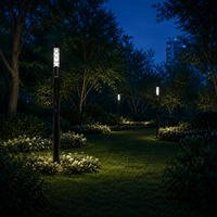 Lampe de jardin LED contemporaine, éclairage extérieur étanche pour villa, cour, allée, éclairage de cour
