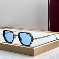 JMM ATKINS 46-25 Lunettes de soleil de haute qualité pour hommes et femmes, lunettes de soleil de créateur, style punk classique, luxe, en acétate, UV400, avec boîte