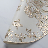 2024 nouveau napperons pressés ronds napperon métallique sous-verre ensemble résistant à la chaleur lavable tapis de Table Table à manger cuisine