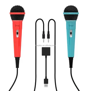 PG-SW089 Mikrofon Ganti Berkabel Ganda untuk PC PS4 Xbox Satu Mikrofon Karaoke Genggam