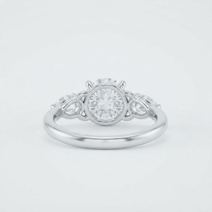 Anillo de Compromiso con Diamante de Corte Brillante Redondo, Elegante Anillo de Moissanita para el Día de San Valentín, Chapado en Oro Blanco, Anillo de Propuesta de Matrimonio - Product Image 3