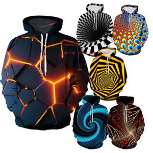 <span class=keywords><strong>Felpa</strong></span> con Cappuccio 3D Fluorescente con <span class=keywords><strong>Fiamme</strong></span> Colorate, Giacca Divertente per Uomo e Donna, Autunno Inverno - Product Image 5