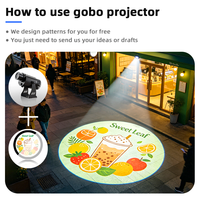 Proyector de Logotipo Personalizado para Exteriores de 80W/100W, IP67 Impermeable, HD, para Suelos y Paredes, Letreros Publicitarios, Ideal para Cadenas de Cafeterías y Centros Comerciales