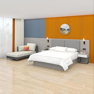 Juego de Muebles de Dormitorio Personalizado para Hotel de 3 Estrellas, Completo con Base de Cama King, Individual y Doble, Cabecera, Soporte para TV, Mesitas de Noche y Armario - Product Image 6