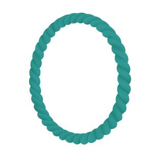 뜨거운 판매 사용자 정의 실리콘 키 체인 팔찌 실리콘 꼰 팔찌 - Product Image 2