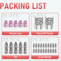 Kit de consommables pour torche de découpe plasma YEESTECH AG-60 (standard) 20x buses de 0,040'' 20x électrodes 10x coupelles 4x supports