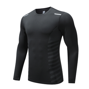 <strong>Compression</strong> <strong>Shirt</strong> Men Short Running T <strong>Shirt</strong> Gym Sports Top Quick Dry Breathable <strong>Black</strong> Fitness Tights Bodybuilding Clothing UA522 - Product Image 5