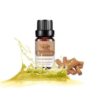 10Ml Sandelhout Essentiële Olie Bulk Helpt Slaap Fabriek Prijs 100% Natuurlijke Sandelhout Olie Voor Kaarsen