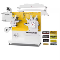 Machine d'impression d'étiquettes tissées JR-1242 automatique pour vêtements, chapeaux, sacs, étiquettes de vêtements, étiquettes en relief, flexographie, impression d'étiquettes en tissu