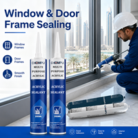 Mastic acrylique flexible à faible odeur de 280 ml pour décorations et joints de portes, idéal pour les interstices de plafond - Mastic acrylique de qualité supérieure