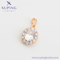 Xuping – pendentifs quantique en pierre claire de style mexicain, classique, rond, multi-gemmes, design minimaliste, couleur or 18K, S00152452