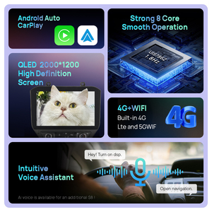 11.5inch Xe Android đài phát thanh 2K 8Core Carplay Auto GPS đa phương tiện Máy nghe nhạc GPS <span class=keywords><strong>navigation</strong></span> 4 gam DSP cho Ford Mustang 2015-2023 - Product Image 2