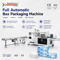 Machine d'emballage automatique de boîtes de mouchoirs en carton pour usine moderne de production de mouchoirs, avec structure en tôle professionnelle