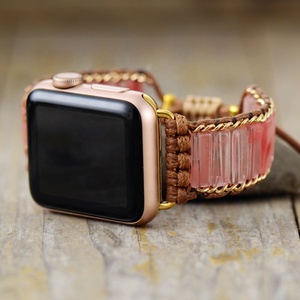 Meilleure vente <span class=keywords><strong>Bracelet</strong></span> respirant en quartz naturel réglable <span class=keywords><strong>Bracelet</strong></span> de montre pour <span class=keywords><strong>Apple</strong></span> Series 1-8 Spiritual Jewelry for Woman - Product Image 4