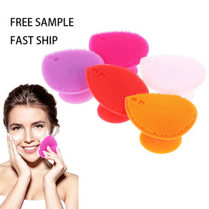 Custom logo Mini Silicone Face Scrubbers Tool Face <b>Cleanser</b> Massager Brush Facial Cleansing Brush Bath Brush - Product Image 1