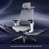 Chaise de bureau de direction ergonomique à dossier haut en cuir synthétique, siège pivotant, base en aluminium, certifiée BIFMA, chaise de bureau pour manager