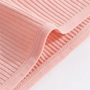 Venta al por mayor de Tanga de algodón sin costuras ropa interior de las mujeres señoras acanalado Tanga de cintura baja deportes niñas bikini calzoncillos - Product Image 5