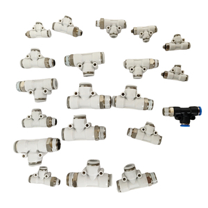 Raccords pneumatiques industriels à connexion rapide PD T, raccord en T mâle fileté 1/2" 3/8" -001 - Product Image 1