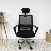 Chaise de bureau ergonomique en maille de qualité supérieure avec appui-tête, design moderne, chaise de bureau grande taille haut de gamme
