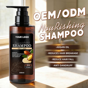 Ensemble Shampoing et Après-Shampoing 2-en-1 à l'Huile d'Argan et Kératine de Noix Marocaine, Sans Sulfate, Hydratant, Lissant et Anti-Frisottis pour Cheveux Bouclés - Product Image 1