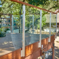 Reilbu - Vente flash - Garde-corps en verre et acier inoxydable pour balcon - Design moderne pour extérieur