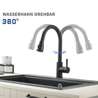 Robinet de cuisine thermostatique moderne à poignée unique, en acier inoxydable 304, rotatif, télescopique, céramique, montage sur plan, garantie 5 ans