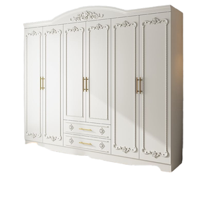 Armario de montaje de madera de estilo europeo moderno para el hogar, dormitorio, habitación de alquiler económica, primeros espacios de vida pequeños rectos individuales - Product Image 1