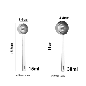 Nhà Máy biểu tượng tùy chỉnh Đo Scoop công cụ đo lường bạc màu 15ml 30ml thép không gỉ Scoop kim loại matcha muỗng - Product Image 2