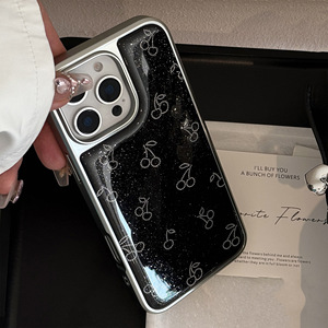 Promax luxe TPU paillettes Ins à pois cerise galvanoplastie époxy étui de protection pour téléphone portable pour <span class=keywords><strong>IPhone14</strong></span> - Product Image 6