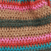 Pochette en crochet couleur arc-en-ciel sac à main portefeuille avec pince en fer Ele Lady Style dîner et sac cadeau de mariage