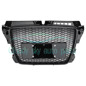 Parrilla Delantera de Malla de Panal Estilo RS3 para Coche, Negro Brillante, para <span class=keywords><strong>A3</strong></span> S3 2008 2009 2010 2011 2012 - Product Image 4