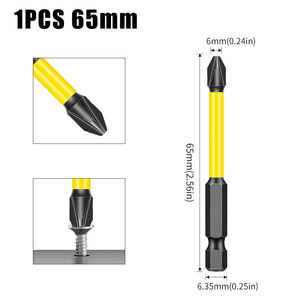 1/4 en <span class=keywords><strong>taladro</strong></span> de mano Hexagonal juego de destornilladores eléctricos cruzados S2 broca antideslizante resistente a impactos cabeza de destornillador magnético fuerte - Product Image 5
