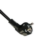Cable de Extensión de Corriente CA para la UE, de 1 a 3 Tomas, Enchufe Schuko Tipo F, Cable de PVC de 0.35m, 250V 16A, para Uso con Computadora