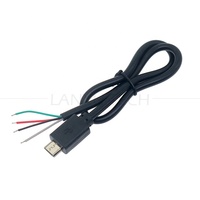 Câble USB Micro B V8 5 broches mâle vers fils nus à pigtail ouvert personnalisé