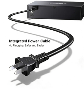 Commutateur PoE UGREEN 6 ports 100 Mbps CM943, 4 ports PoE, 2 ports Uplink, 42 W au total, 30 W par port, transmission sur 250 m, boîtier métallique - Product Image 2