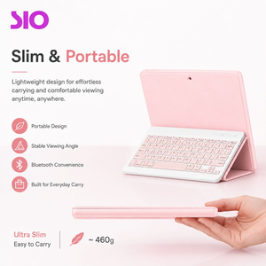 Étui Clavier Protecteur en Cuir PU Sans Fil avec <span class=keywords><strong>Coque</strong></span> Détachable et Support pour <span class=keywords><strong>iPad</strong></span> 10.2 (9e, 8e, 7e Génération), <span class=keywords><strong>Air</strong></span> 3, Pro 10.5 - Product Image 6
