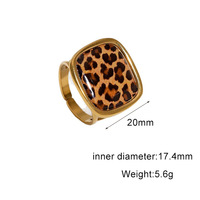 Bague en acier inoxydable de luxe léger, style léopard, plusieurs modèles, bijou quotidien, vente en gros