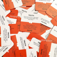 Jeu de cartes personnalisable, amusant et provocateur, en papier durable, mini-carré Truth Dare pour les couples