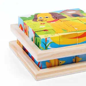 Jouets de puzzle montessori pour enfants, jeux de cartes graphiques, jouets éducatifs pour enfants de 1 2 3 ans, garçons et filles