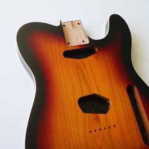Corpo per <span class=keywords><strong>Chitarra</strong></span> Elettrica TL in Ontano con Finitura <span class=keywords><strong>Satinata</strong></span> Avorio e Doppio Binding Sunburst TBD-SBN-B per <span class=keywords><strong>Chitarra</strong></span> Elettrica Personalizzata Fatta a Mano - Product Image 2