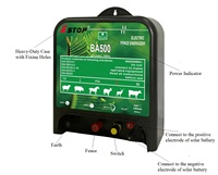 XSTOP 5 Joules Portable 100 km 160 Acres Électrificateur de clôture solaire à batterie pour moutons et chèvres