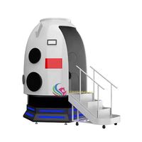 Simulador de Nave Espacial con Cine VR 9D de Doble Asiento, Equipo de Parque de Atracciones Interior con Tecnología de Realidad Virtual, Fibra de Vidrio