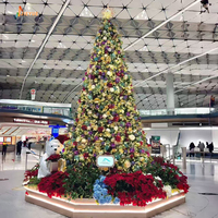 Arbre de Noël géant d'extérieur avec logo personnalisable et éclairage RGB dynamique, résistant aux intempéries, livraison directe d'usine