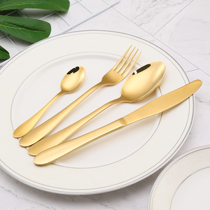 Vendite calde <span class=keywords><strong>In</strong></span> Acciaio Inox Cucchiaio Forchetta Coltello Posate Alla Rinfusa Oro Set di Posate per la Cucina Evento di Nozze - Product Image 2