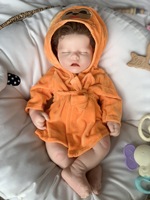 Poupée Reborn en Silicone Souple de 16 Pouces, Toucher Réaliste, Poupée Bébé Nouveau-né Pondéral Réaliste, Apaisante pour la Thérapie et l'Éducation