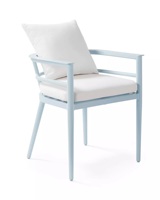 Ensemble de salle à manger de jardin moderne, chaises en aluminium, table, coussin imperméable, meubles d'extérieur durables, utilisation en terrasse, capacité 6 personnes