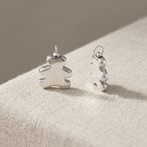 จี้หมีเท็ดดี้แบนน่ารักเงินแท้ 925 - Product Image 3